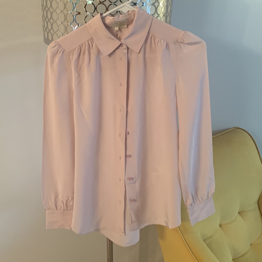 KATE SPADE Blush silk blouse. gorgeous! 100% silk.